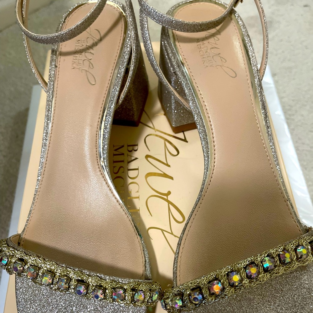 Jewel Badgley Mishka Odonna Sandals 8.5. Gold and silver. Excellent condition.